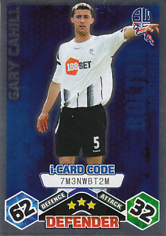 Gary Cahill Bolton Wanderers 2009/10 Topps Match Attax i-Card Code #91